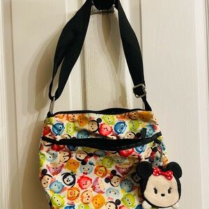Disney Parks/ Store Tsum Tsum Crossbody Bag with Minnie Mouse Charm